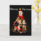 Christmas Tree Shiba Inu Lover Xmas Dog Owner New  Kaart (Gele Bloem)