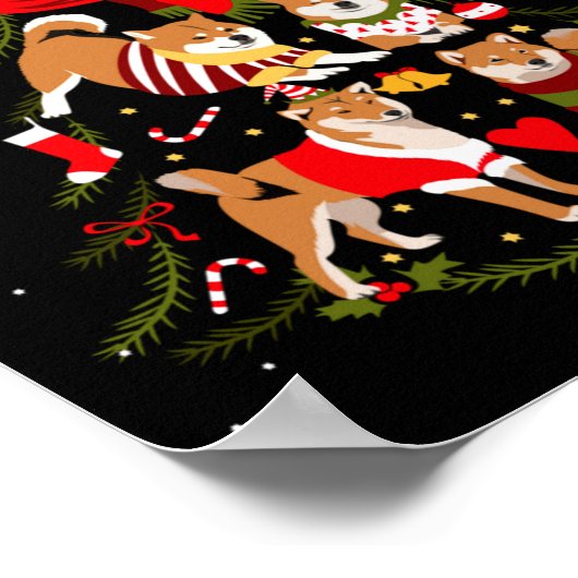 Christmas Tree Shiba Inu Lover Xmas Dog Owner New  Poster (Hoek)