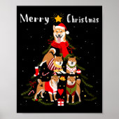 Christmas Tree Shiba Inu Lover Xmas Dog Owner New  Poster (Voorkant)