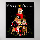 Christmas Tree Shiba Inu Lover Xmas Dog Owner New  Poster (Voorkant)