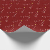 Christmas Tree Silhouette  Cadeaupapier (Hoek)