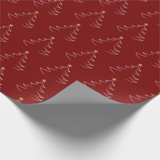 Christmas Tree Silhouette  Cadeaupapier (Hoek)