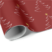 Christmas Tree Silhouette  Cadeaupapier (Rol Hoek)