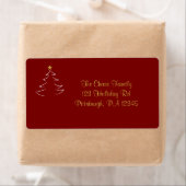Christmas Tree Silhouette shipping Etiket (Insitu)