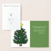 Christmas Tree Silver Foil Kaart (Display)