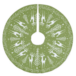 CHRISTMAS TREE SKIRT MCM OLIJF EN WITTE KERSTBOOM ROK