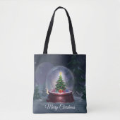 Christmas Tree Snow Globe Tote Bag (Voorkant)