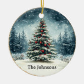 Christmas Tree Snow Nature Ornament (Voorkant)