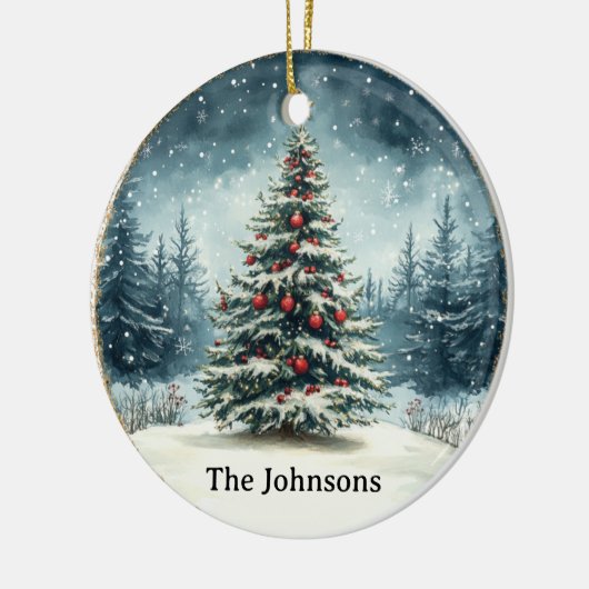 Christmas Tree Snow Nature Ornament (Links)