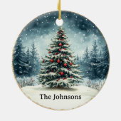 Christmas Tree Snow Nature Ornament (Achterkant)