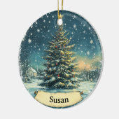 Christmas Tree Snow Ornament Vintage Style (Links)