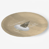 Christmas Tree Snow Wereldbol Gold Joy Holiday Papieren Bordje (Gekanteld)