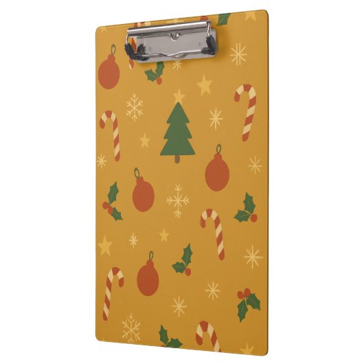 Christmas Tree, Snowflake & Holly Repeating  Klembord (Links)