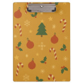 Christmas Tree, Snowflake & Holly Repeating  Klembord (Voorkant)