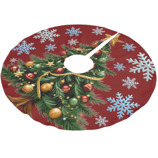 Christmas Tree Snowflake Tree Skirt Kerstboom Rok (Gekanteld)