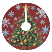 Christmas Tree Snowflake Tree Skirt Kerstboom Rok (Voorkant)