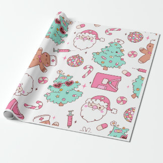 Christmas Tree Snowman Christmas Party I Cadeaupapier