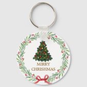 Christmas Tree Snowman Christmas Party I Sleutelhanger (Voorkant)