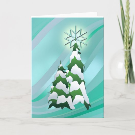 CHRISTMAS TREE & STAR by SHARON SHARPE Feestdagen Kaart (Voorkant)