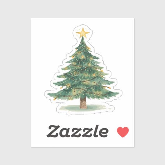 Christmas Tree Sticker (Vel)