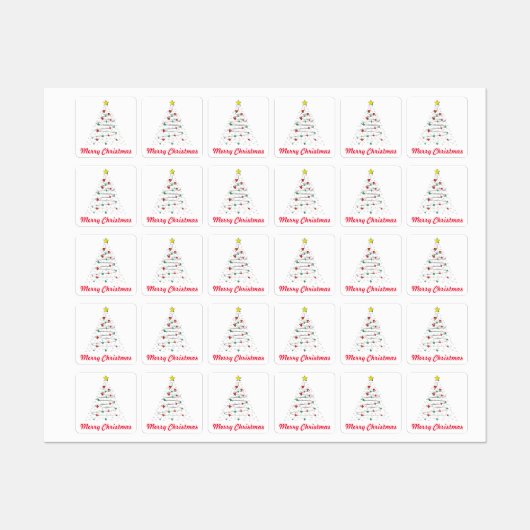 Christmas Tree Stickers (Vel)
