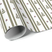 Christmas Tree Stripe Holiday Gift Wrapping Papers Cadeaupapier (Rol Hoek)