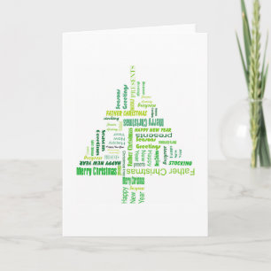 Christmas tree text Christmas card Kaart