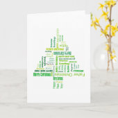Christmas tree text kaart (Gele Bloem)