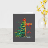 Christmas Tree The Season Jesus Cross Faith Holida Kaart (Gele Bloem)