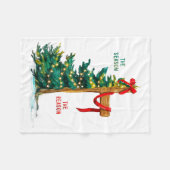 Christmas Tree The Season Jesus Cross The Reason  Fleece Deken (Voorkant (Horizontaal))