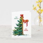 Christmas Tree The Season Jesus Cross The Reason  Kaart (Gele Bloem)