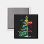 Christmas Tree The Season Jesus Cross The Reason  Magneet (Voorkant / Achterkant)