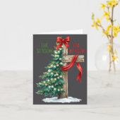 Christmas Tree The Season Jesus Cross The Reason X Kaart (Gele Bloem)