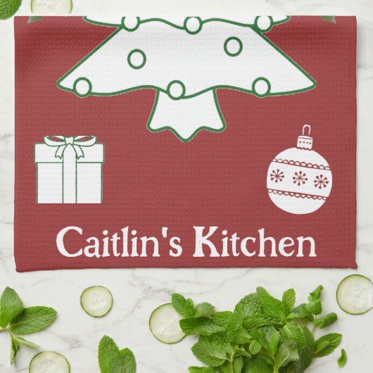 Christmas Tree Theedoek (Gevouwen)