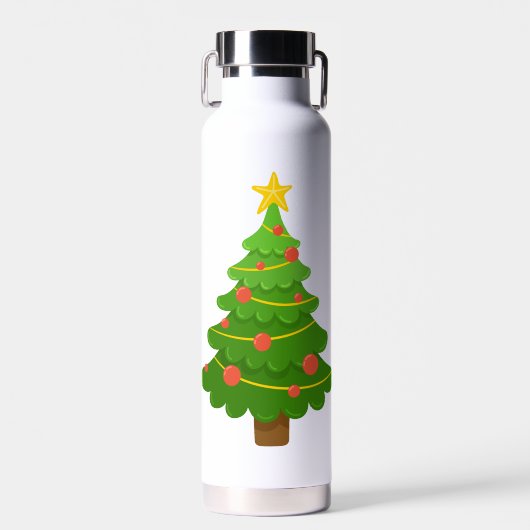Christmas Tree Thermos with Star Waterfles (Voorkant)