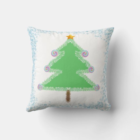 Christmas Tree Throw Cushion Kussen (Achterkant)