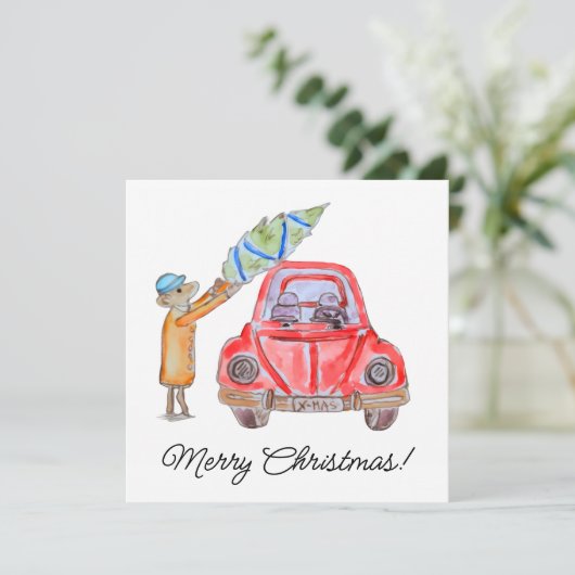 Christmas Tree Time! Feestdagenkaart (Staand voorkant)