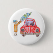 Christmas Tree Time! Ronde Button 5,7 Cm (Voorkant)