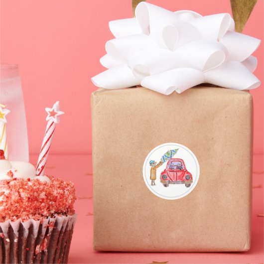 Christmas Tree Time! Ronde Sticker (Feest)