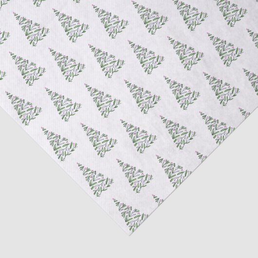 Christmas Tree Tissue Paper Waterverf Pattern Tissuepapier (Detail)