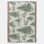 Christmas Tree Toile De Jouy Green Tablecloth Deken (Voorkant Verticaal)