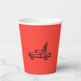 Christmas tree truck papieren bekers