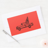 Christmas tree truck rechthoekige sticker (Envelop)