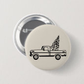 Christmas tree truck ronde button 5,7 cm (Voorkant /achterkant)