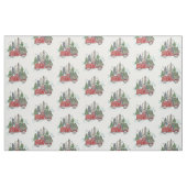 Christmas Tree Truck Rustic Pattern Waterverf Stof (Fat Quarter)
