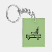Christmas tree truck sleutelhanger (Voorkant Links)