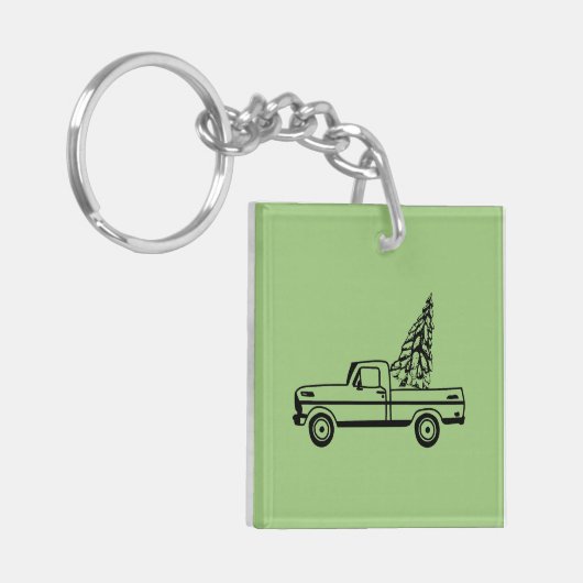 Christmas tree truck sleutelhanger (Voorkant Links)