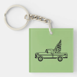 Christmas tree truck sleutelhanger