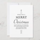 Christmas Tree Typography Merry Christmas Feestdagenkaart (Voorkant)