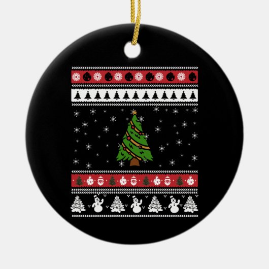 Christmas Tree Ugly Christmas Keramisch Ornament (Voorkant)
